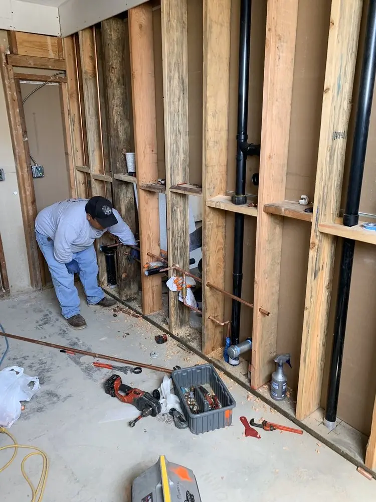 Commercial rough-in plumbing for Gas Line Repair in Lyndon